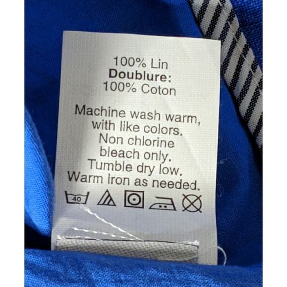 J Crew Boardwalk Linen Skirt Polka Dotted 2 - Picture 7 of 8